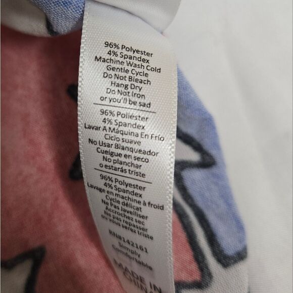 NEW LulaRoe Irma red white and blue stars 4th of July short sleeve tee shirt S - Picture 6 of 8